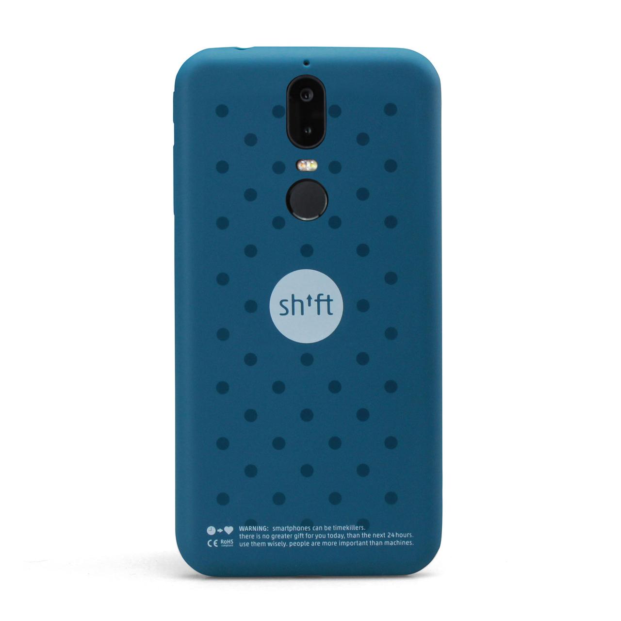 Bumper SHIFT Shiftphone 6mq petrol blau mit Punkten gepunktet