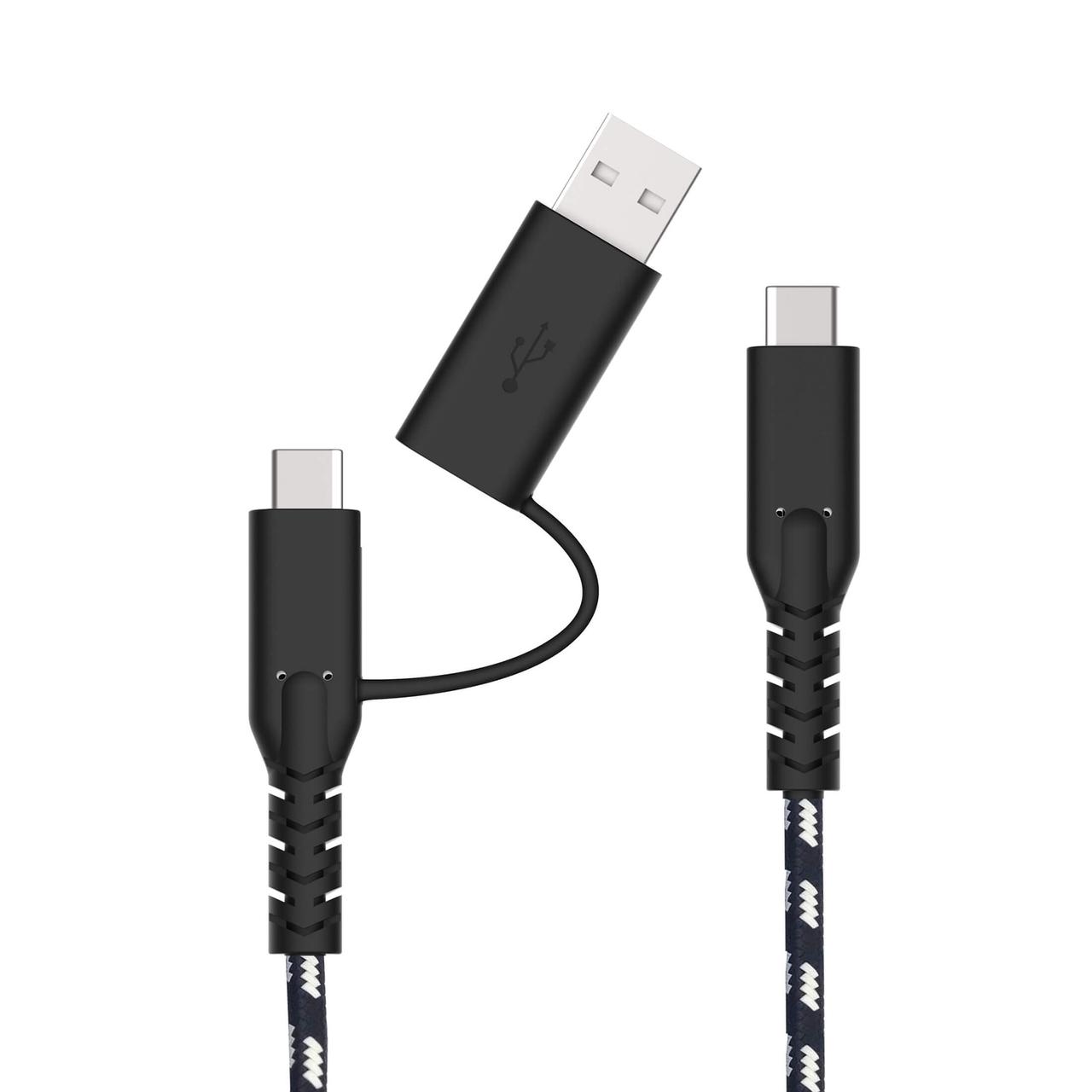 universeller USB-C auf USB-A Adapter am Ladekabel von Fairphone mit Verbindungsstück
