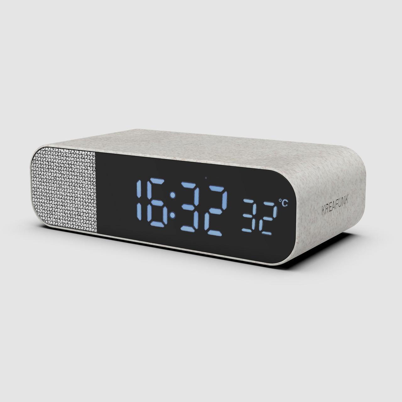 aWAKE BT Speaker and Alarm Clock - nachhaltiger Wecker mit verschiedenen Wecktönen und Temperatur-Anzeige