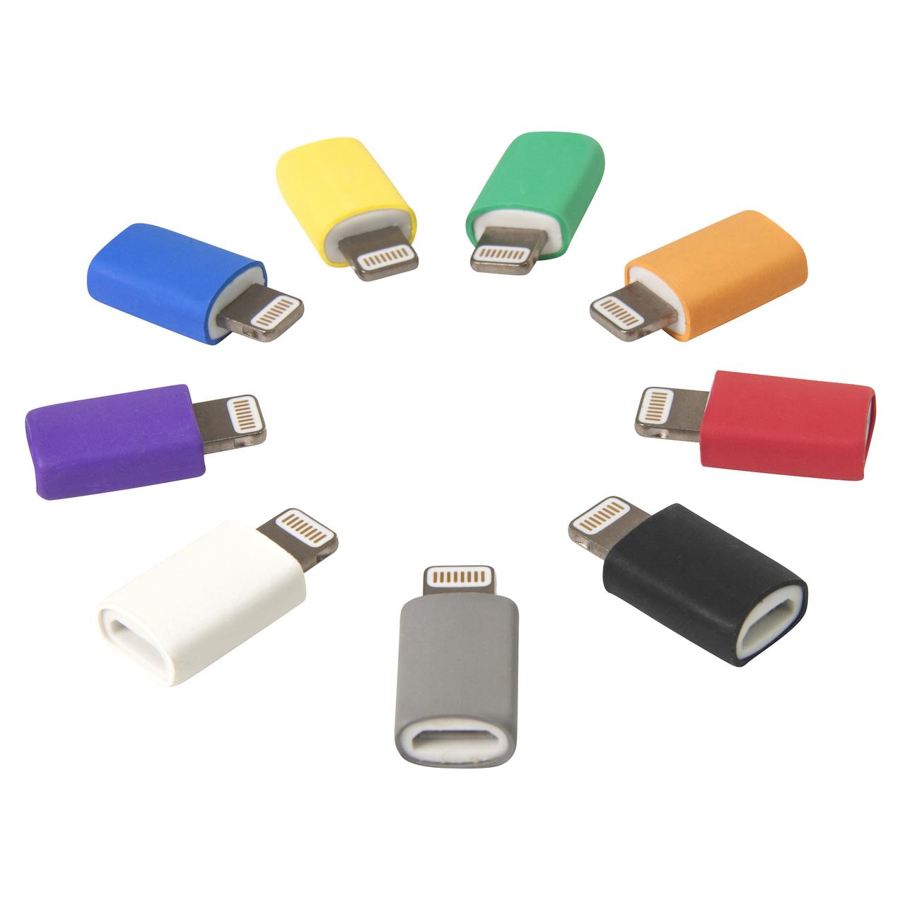 Lightning Adapter für iPhone für Micro USB Kabel in vielen bunten Farben